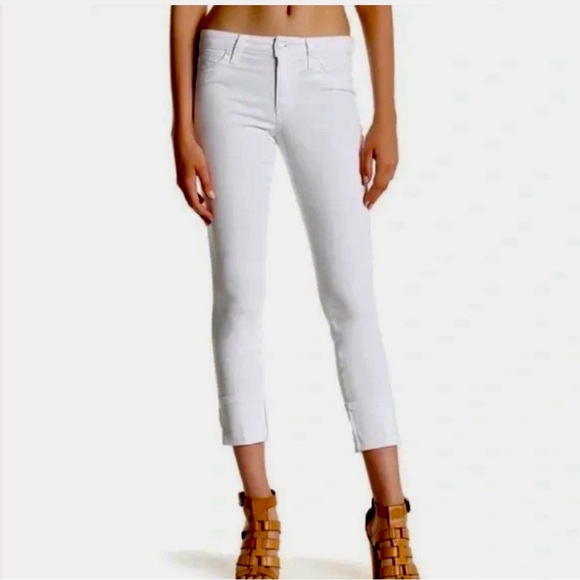 Joe's Jeans Annie White Ankle Cropped cuffed size 27 causal Denim Jeans - Picture 1 of 9